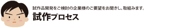 試作品開発をご検討の企業様のご要望をお聞きし、取組みます。