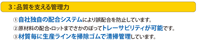 品質を支える管理力